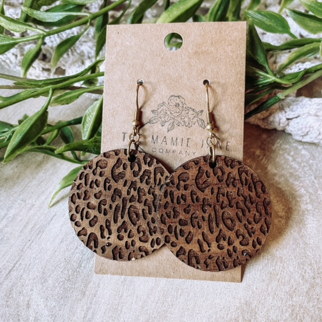 Leopard Print Wood Circle