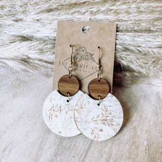 Cork on Leather Semi-Circle w/ Wood Circle Connector