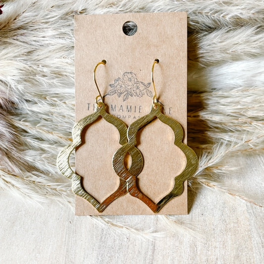 Textured Gold Scalloped Diamond
